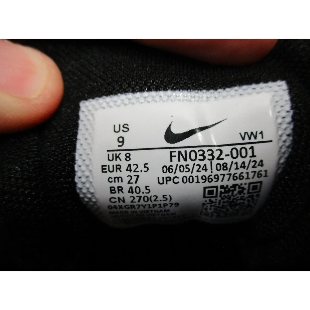 Nike Free G Running Shoes Mens Size 9 Black Gray White Volt Sneakers FN0332-001